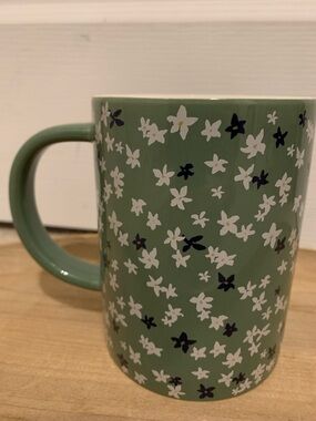 Target Home Essentials Green Floral Coffee Mug Ceramic Cottagecore Tea Cup